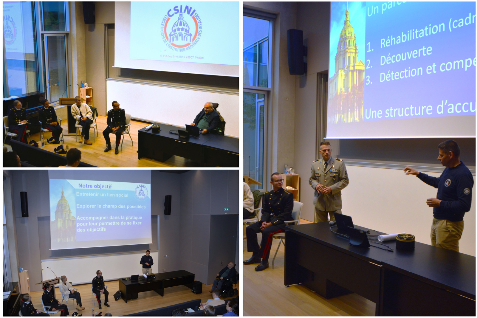 ⭕️ Intervention du CSINI, de Stéphane Colin et de Marie Patouillet au colloque de la journée handisport de l’X, l’École Polytechnique