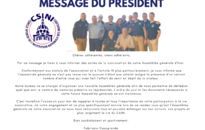 Report de l’Assemblée générale - Message du Président