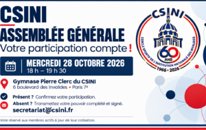 Assemblée générale du CSINI : prenez part à la vie de votre association !