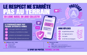 CYBERHARCÈLEMENT : LE RESPECT NE S’ARRÊTE PAS AU TERRAIN