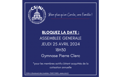 Conseil d'Administration et Assemblée Générale du CSINI